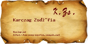 Karczag Zsófia névjegykártya